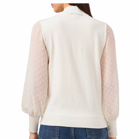 NWT Vince Camuto Ladies Clip Dot Sleeve Sweater - Picture 3 of 3